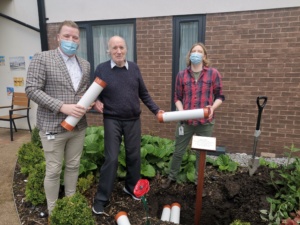 bury the Covid-19 time capsules in the residents' garden